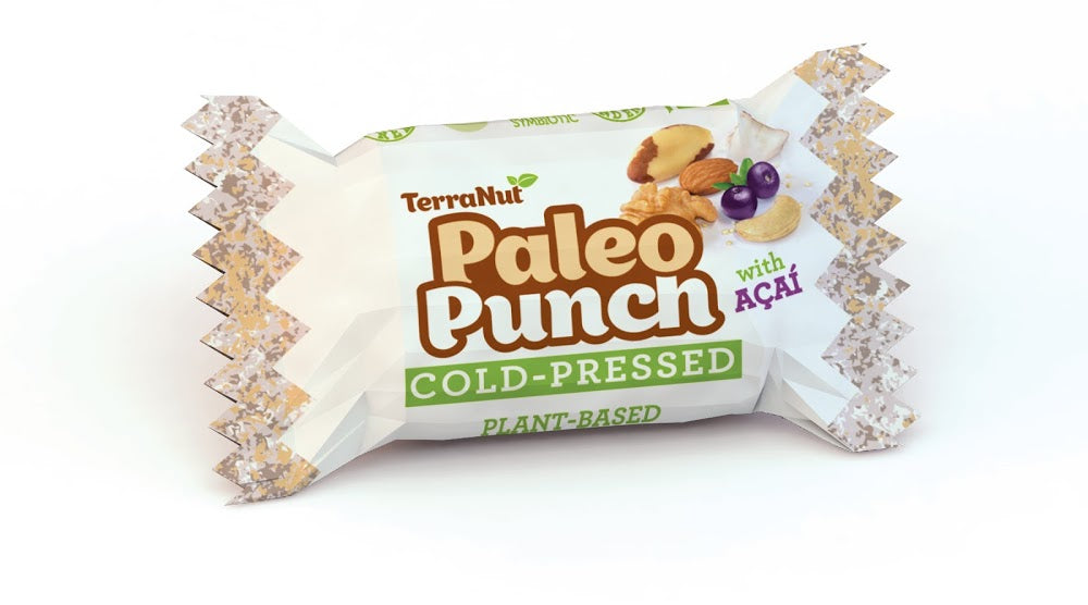 A wrapped TerraNut Paleo Punch bar
